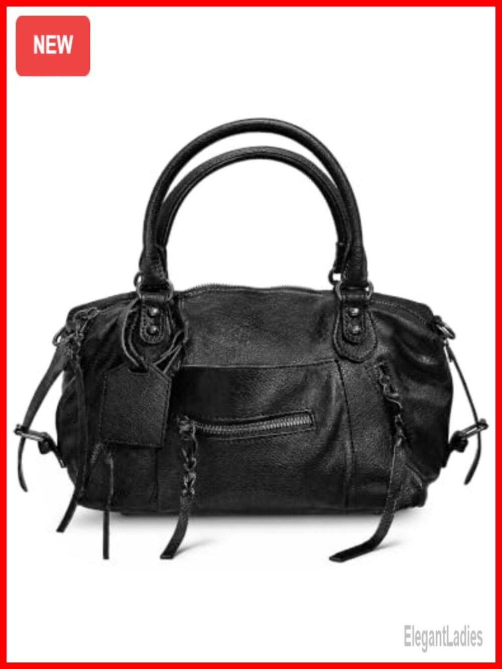 Vegan Leather Mini City Tote Bag 8L PU Hobo Crossbody Shoulder Handbag